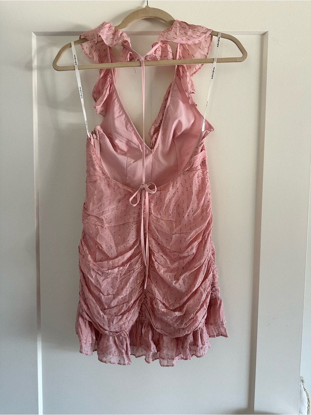 For Love & Lemons Chantal Pink Gold Sequin Mini Dress - Small - Picture 4 of 7